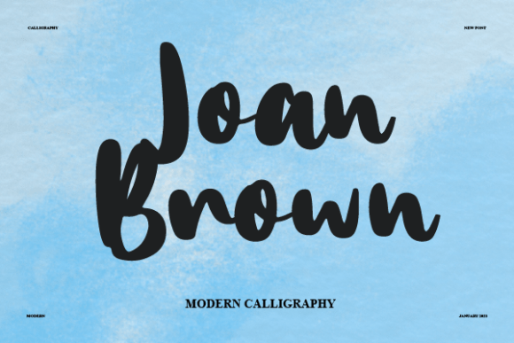 Joan Brown: The Modern Script Font for Bold Branding