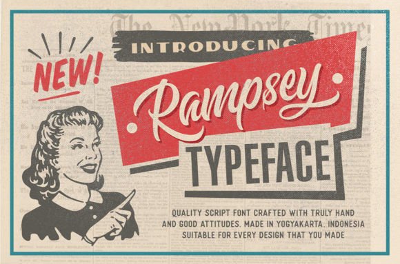Rampsey: A Retro Script Font for Modern Web Design