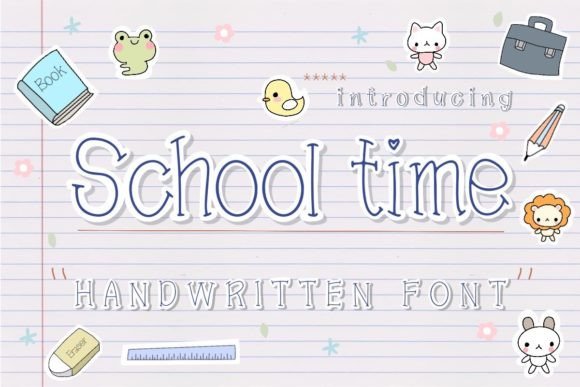 School Time Font: Elegant Script for Handmade Brands