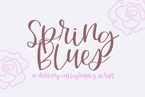 Spring Blues: A Quirky Script Font for Editorial Charm