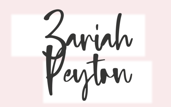 Zariah Peyton: An Elegant Script Font for Makers
